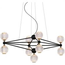 Подвесная люстра светодиодная Delight Collection Elliot Diamante MD20022005-9B black/chrome в форме шара DeLight Collection