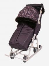 Санки-коляска комбинированная Nika"Ника детям 7-5Н" НД7-5Н шоколадный, Коричневый