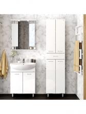 Шкаф – пенал для ванной комнаты Onika «Модерн 46», универсальный, 460x330x1900 мм, цвет белый