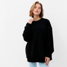 Свитшот женский MINAKU: Casual Collection, чёрный, размер 48