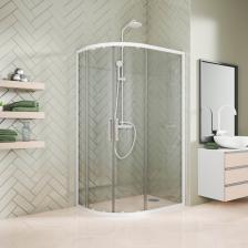 Душевой уголок GuteWetter GWMPKB018RB 120x100x200 см, цвет фурнитуры белый матовый, цвет стекла бесцветный, стекло закаленное 6 мм, открывание двери левое/правое 4698032689193