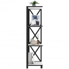 Стеллаж Эвент станет прекрасным украшением любого интерьера. Благодаря универсальности на его полках можно разместить сувениры, украшения, аксессуары, цветы или книги. Надежность. Прочный стальной каркас покрыт порошковой краской для защиты от образования коррозии. Стеллаж отличается простотой сборки. Фурнитура и инструкция прилагаются.