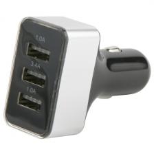 Автомобильное зарядное устройство Tech АС-13 Lite 3xUSB 1A Silver (УТ000023702)