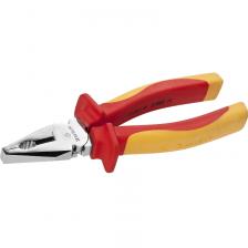 Пассатижи Плоскогубцы Зубр "ПРОФИЭЛЕКТРИК" 22145-1-18, диэлектрические комбинированные, двухкомп маслобензостойкая рукоятка, до ~1000В, 180мм