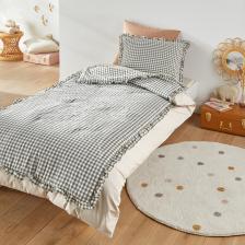 Одеяло пуховое детское стеганое из хлопка виши Georgette 90 x 150 см зеленый