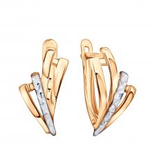 Серебряные серьги с позолотой