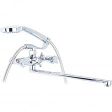 Смеситель Doron ДВ 1101-35LКомпактный смеситель для ванной комнаты с эргономичным дизайном и высоким качеством исполнения. Благодаря современной конструкции и надежному механизму переключения потоков, обеспечивает комфортное использование воды с минимальными потерями.Особенности модели:Тип: настенный монтаж.Материал корпуса: высококачественный металл с покрытием из хрома.Излив: поворотный, длиной 350 мм, позволяет удобно регулировать направление подачи воды.Картридж: долговечный керамический картридж диаметром 1/2 дюйма.Режимы работы лейки: 1 фиксированный поток.Фиксация шланга: надежная фиксация лески обеспечивает удобство эксплуатации и долговечность изделия.Этот смеситель станет отличным выбором для тех, кто ценит стиль, надежность и функциональность сантехники в своей ванной комнате. Идеально подходит для классического интерьера, подчеркивая элегантность пространства.