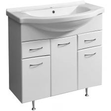 Тумба под раковину Stella Polar Волна Байкал 75 белый