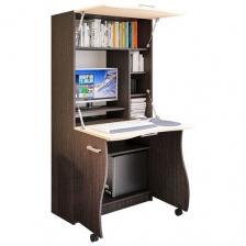 Пирамида компьютерный стол Трансформер СК-49, ШхГхВ: 80х90х162 см, цвет: венге/дуб молочный