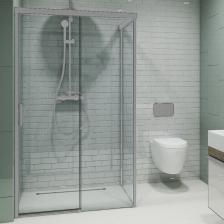 Душевой уголок GuteWetter gwmpslrc863b 70x140x200 см, профиль хром матовый, стекло бесцветное закаленное 8/6 мм 4698032813499