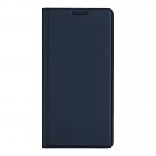 Чехол книжка из PU кожи синего цвета от Dux Ducis для Motorola Moto G85 (S50), серия Skin Pro Series Case