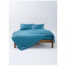 Комплект постельного белья GoodNight Pure однотонное, 2-спальное, хлопок, лагуна