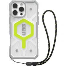 Чехол UAG MagSafe Pathfinder Clear для iPhone 16 Pro (с шнурком) Active Neon Lanyard