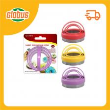 Набор кулинарных форм МультиДом Круги со стальной основной 4,5 см/6 см/8 см цвет в ассортименте