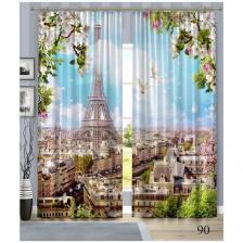 IRIS Декоративные фотошторы в гостиную в дом 90H. 145х260 2 шт.