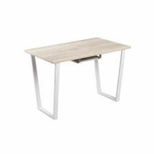 Стол «Атлант – 01», 1100(1500)x700x750 мм, цвет галифакс белый/опора белый