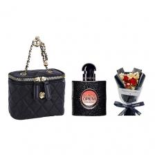Набор парфюмерии YVES SAINT LAURENT Парфюмерный набор Black Opium +Букет+Сумка