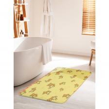 Коврик для ванной противоскользящий на пол 60х100 см станет ярким акцентом для создания домашнего уюта в интерьере вашей ванной комнаты. Большой половик для ванной, душевой и туалета выполнен из мягкого и приятного материала велсофт (100% полиэстер) с тонкой прослойкой из поролона. Велсофт- мягкий ворс, который обеспечивает комфортное прикосновение при хождении босиком. Основание изделия изготовлено из нетканого материала с антискользящим покрытием, что предотвращает его скольжение по плитке и кафелю. Края прямоугольного коврика надежно обработаны, не распушатся (не деформируются) во время эксплуатации. Быстро высыхает и не теряет своих свойств при длительном контакте с влагой. Универсальное изделие подходит для использования в бассейне, сауне, спальне в качестве прикроватного коврика и как коврик для детей. Аксессуар для ванной мгновенно впитывает влагу, быстро сохнет и не линяет. Уход: стирать при температуре 30-40 градусов, выбирая деликатный режим стирки и отжим не более 800 оборотов. НЕ ОТБЕЛИВАТЬ! Декоративная защитная подстилка с фотопринтом подходит для дома и дачи, хороший подарок маме, бабушке, папе, дедушке на День рождения, юбилей и новоселье. В комплект к коврику вы можете подобрать шторку для ванной и корзинку для белья под брендом JoyArty. Яркость рисунка может отличаться от изображения на сайте. Допустимо отклонение в размерах +- 2 см.