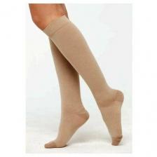 Чулки компрессионные до колена с закрытым мыском 1 класс компрессии, кремовый, размер 2