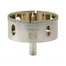 Алмазная коронка с центрирующим сверлом по стеклу и кафелю Strong. Коронка применяется для сухого и мокрого высверливания отверстий в кафеле, плитке, керамике, в мягкой напольной и настенной плитке. Алмазное напыление, нанесенное посредством вакуумной пайки, режущая кромка обеспечивает плавное засверливание и скорость сверления. Внимание, изображение товара может отличаться от реального! Верные параметры указаны в технических характеристиках товара.