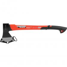 Топор Matrix 21415 длиной 610 мм, с рабочей частью весом 1000 г и эргономичной фибергласовой рукояткой, используется для колки дров, заострения колышков, вырубки кустов, рубки сучьев, а также выполнения других работ. Полукруглое лезвие упрощает работу. Удлиненная рукоятка позволяет наносить более сильные удары, что облегчает рубку больших дров, полен и валку небольших деревьев. Инструмент используется для решения бытовых задач. Преимущества Долговечность — кованое полотно из прочной стали 45 прошло зонную закалку токами высокой частоты до твердости 50-55 HRC, поэтому долго сохраняет остроту, режущая кромка прошла прецизионную заточку на станке с ЧПУ. Эргономичность — двухкомпонентная рукоятка обеспечивает удобный хват и не выскальзывает из рук. Безопасное хранение и транспортировка — топор поставляется с защитной пластиковой накладкой на лезвии. Удобное размещение в зоне хранения — в рукоятке предусмотрено отверстие под подвес.