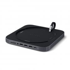Док-станция Satechi Mac Mini Stand & Hub для Mac Mini, серый космос ST-ABHFM