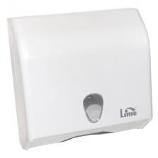 диспенсер для полотенец LIME настенный V-сложение 12,5х29,5х29см белый пластик
