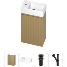 Комплексное предложение по специальной цене от Wellsee – идеальное решение для вашего комфорта. Составляющие набора проходят непрерывные деликатные апгрейды для достижения абсолютной гигиены, надежности монтажных элементов и максимального удобства в использовании. КОМПАКТНАЯ ТУМБА С РАКОВИНОЙ WC AREA. Функциональный комплект тумбы с раковиной шириной 40 см предназначен для небольших помещений, где важно сохранить каждый сантиметр свободного пространства и организовать продуманную систему хранения. Регулируемая полка внутри тумбы позволяет разместить необходимые гигиенические принадлежности, а также емкости с бытовой химией разного объема, высоты и веса. Крепления, входящие в комплект поставки, выдерживают нагрузку до 100 кг. Благодаря подвесной конструкции изделие можно установить на оптимальной высоте для удобного мытья рук как взрослых, так и детей. Основа тумбы – высококачественная импрегнированная плита МДФ, пропитанная специальным составом для максимальной защиты от влаги и образования плесени. Усиливают защитный эффект пятислойное покрытие TotalCover® и обработка поверхностей водоотталкивающим лаком, что предотвращает впитывание влаги и разбухание мебели. Мини-раковина с приятным глянцевым покрытием идеально дополняет стильную тумбу WC Area. Глубина чаши и эргономичное расположение бокового отверстия для смесителя удобны для мытья рук, лица и гигиенических процедур. Свободное место в зоне крыла позволяет разместить мыльницу или стакан с зубными щетками. Благодаря грязеотталкивающему слою минералов и повышенному антиадгезионному свойству поверхность раковины не впитывает грязь и известковый налет, устойчива к красителям и сохраняет исключительную белизну на долгие годы. ДОННЫЙ КЛАПАН CLICK-CLACK. Донный клапан из высококачественной латуни отличается прочностью и долговечностью, устойчив к коррозии, процессам окисления и повреждениям. Внутренние стенки изделия имеют фирменное защитное покрытие Protect’IN, препятствующее скоплению грязи и оседанию водопроводных примесей и солей, что облегчает уход и снижает вероятность образования засоров. В быту наличие клапана не только сдержит проникновение неприятных запахов из канализации, но и превратит обычную раковину в многофункциональный атрибут: от своеобразной емкости для стирки вещей, мытья игрушек до уходовых ванночек. Заглушка клапана служит барьером от попадания мелких предметов в сливное отверстие раковины, а удобная разборная конструкция позволяет прочищать механизм от возможных загрязнений за считанные минуты. МЕТАЛЛИЧЕСКИЙ СИФОН. Выполненный из латуни сифон Drainage System обладает высокой устойчивостью к перепадам температур и давления, не накапливает статическое электричество и не притягивает пыль. Сплав не содержит вредных для здоровья веществ и не окисляется со временем. Декоративное покрытие устойчиво к выцветанию и воздействию коррозии, а места наибольшего износа дополнительно защищены от истирания. Внутренние стенки с защитным покрытием Protect’IN не подвержены скоплению грязи, оседанию водопроводных примесей и солей, что сводит к минимуму образование засоров. Интуитивно понятный монтаж позволяет осуществить сборку и подключение сифона самостоятельно. Наличие регулировки длины патрубка способствует беспроблемной установке при нестандартном расположении коммуникаций и необходимости адаптировать конструкцию под тип и габариты умывальника. Высокая пропускная способность обеспечивает оптимальный отток воды и комфорт водных процедур. Функция гидрозатвора препятствует проникновению неприятных запахов из канализации. ВАННАЯ КОМНАТА В СТИЛЕ WELLSEE. Дизайнерская сантехника для умывальной зоны представлена в едином стиле, гармонично дополняет друг друга и создает органичный тандем в широкой линейке цветовых вариаций.  МНОГОСЛОЙНАЯ УПАКОВКА. Все компоненты набора тщательно упакованы в заводскую тару с надежной фиксацией от случайного смещения и повреждения продукции в процессе транспортировки. Многослойная упаковка из плотного гофрированного картона формирует каркас, защищает от ударных нагрузок и случайных царапин.