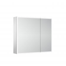 Зеркальный шкаф из алюминия для ванной комнаты Sancos Evoke 800x700х136 мм с LED подсветкой SC8080