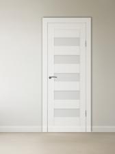 Комплект межкомнатной двери« С-6/08», со стеклом, 2000x800 мм, цвет белая шагрень