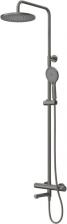 Душевая стойка Cezares Relax RELAX-CVD-GM со смесителем и изливом, оружейная сталь