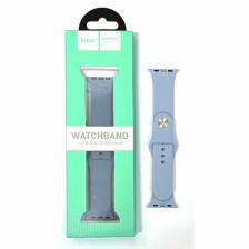Ремешок для Apple Watch 42/44/45/49mm HOCO WA01 Flexible series classic sports силикон туманно-голубой (misty blue)