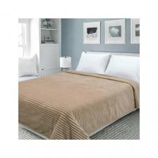 Плед Happy Family 200х220 см, плед - покрывало евро размер, плюшевый пушистый ворс велсофт Волна песочный, мягкий, теплый плед на кровать, кресло, угловой диван, в подарок для дома