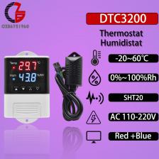 Wi-Fi термостат, гигростат, 12 В, 110 В, 220 В, цифровой регулятор температуры и влажности, автоматический автомобильный инкубатор, терморегулятор