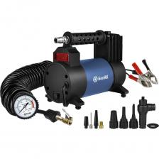 Данная модель принадлежит к новой ПРОФЕССИОНАЛЬНОЙ линейке компрессоров , разработанной с учетом современных технологий и потребностей автолюбителей. В линейке собраны самые мощные и производительные компрессоры, которые не имеют аналогов на российском рынке. Преимущества : 1. Насос автомобильный электрический оснащен более мощным двигателем с медной обмоткой, что позволяет ему работать быстрее и эффективнее обычных компрессоров. 2. Поршневая группа полностью выполнена из высококачественного металла. Это гарантирует долгий срок службы и абсолютную надежность. 3. В комплекте идут различные насадки, что позволяет использовать компрессор для накачки не только автомобильных шин, но и велосипедов, мячей, матрасов, лодок и других надувных изделий. 4. Корпус компрессора изготовлен из прочного металла, устойчивого к механическим воздействиям. 5. Компрессор укомплектован быстросъёмным наконечником, который сильно ускоряет и упрощает процесс подключения компрессора к колесу. 6. Стравливающий клапан дефлятор позволяет удобно регулировать давление.