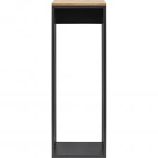 Черная металлическая дровница SOHO с полкой – незаменимый аксессуар для хранения деревянных поленьев рядом с камином и печью в загородном доме, квартире, студии.В высокой поленнице вы можете компактно разместить дрова, что упростит уборку мусора, защитит напольное покрытие от повреждений острыми сучками и щепками. Дровница SOHO высотой 120 см выдерживает вес до 80 кг, вмещает до 0,097 куб. метра дров. Металлическую дровницу с вертикальным профилем по бокам можно использовать как декоративный элемент дизайна, стильный предмет мебели дополнит современный интерьер в стиле лофт, минимализм, сканди. Стеллаж для дров подойдет для обустройства коттеджа и бани в загородном комплексе, на горнолыжном курорте и базе отдыха. Прочный цельносварной каркас из стальной профильной трубы 20х20 мм с полимерным покрытием обеспечивает безопасность и устойчивость к механическим повреждениям. Собственное производство гарантирует надежность и эстетику сварных швов. Столешница выполнена из массива дуба толщиной 20 мм, покрыта прозрачным лаком для защиты от воды, подойдет для размещения декора и аксессуаров. На металлической полке удобно хранить щепу для розжига, спички. На ножках каркаса установлены войлочные накладки, которые не оставляют следов и защищают поверхность от царапин. Напольную дровницу удобно расположить в любом уголке вашего дома, в гостиной, холле, на закрытой террасе или веранде, на летней кухне, в зоне для барбекю.