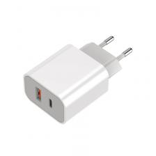 Зарядное устройство Tech USB + Type-C (модель NQC-13), 3A, PD 20W (белый)