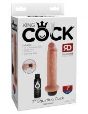 Фаллоимитатор с имитацией семяизвержения King Cock 7" Squirting Pipedream 560721PD