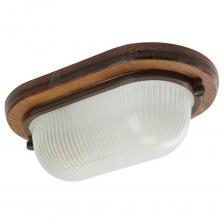 Светильник для бани и сауны FERON НБО 04-60-021 220V 60Вт Е27 IP54 дерево, орех, овал 11575