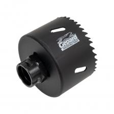 Применение: для сетевых и аккумуляторных дрелей-шуруповертов, легких перфораторах и со стационарными станками в безударном режиме; Назначение: для сверления сквозных отверстий в листовой и нержавеющей стали, легированному и нелегированному алюминию, цветным металлам, пластмассе, гипсокартону, древесно-стружечным плитам, дереву, ламинату; Зубья: специальная прогрессивная геометрия зубьев с переменным шагом 4-6 TPI (4-6.5 мм), крупный и мелкий зуб, разведенные для быстрого и чистого реза. Материал режущей части коронки: HSS M42 Bi-Metal 8% Co (быстрорежущая сталь c содержанием кобальта 8%), 65-68 HRC. Материал корпуса коронки: пружинная сталь 40Х, 48-52 HRC. Максимальная глубина сверления: 38 мм. Соединение коронки: быстрое соединение с универсальным центрирующим сверлом (серия GP2502) в одно движение при помощи адаптера в комплекте. Хвостовик с центрирующим сверлом в комплект поставки не входит. Предельно допустимое отклонение (толеранс) готового отверстия: +/- 1 мм.  Упаковка: индивидуальный блистер. Внимание, изображение товара может отличаться от реального! Верные параметры указаны в технических характеристиках товара.