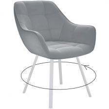 Стул М поворотный, B22 GREY, ножки белые Dikline 00-00062312