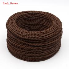 Трехжильный винтажный текстильный витой кабель, трехжильный тканевый плетеный кабель, шнур, электрический провод для подвески «сделай сам» в стиле ретро