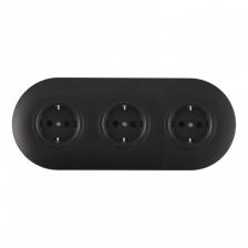 Розетка Arte Milano SET08-3-40-1x3 black