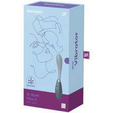 Гибкий вибратор для точки G Satisfyer G-Spot Flex 3, серо-голубой