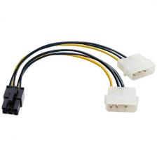 Переходник питания ExeGate EX-CC-PSU-6, PCI-Express 6pin - 2хMolex (IDE), 0.15м (EX138937RUS)