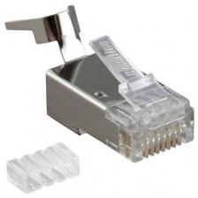 Патч-корд Hyperline RJ-45 (PLUG-8P8C-UV-C6-TW-SH-10), 1 шт., серебристый