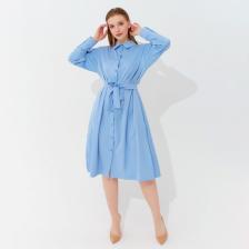 Платье миди женское MINAKU: Casual collection, голубое, размер 52