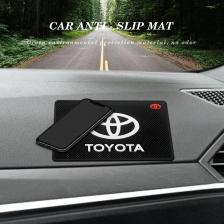 Приборная панель автомобиля, липкий противоскользящий силиконовый коврик с автоматическим логотипом, нескользящий коврик для телефона, держатель для солнцезащитных очков для Toyota Land Cruiser YARIS CAMRY R