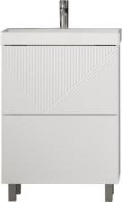 Тумба под раковину без столешницы Velvex Edge 60.2Y напольная, белая