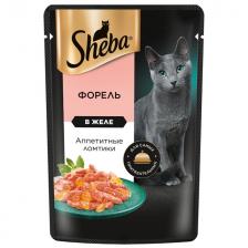 корм для кошек SHEBA форель желе 75г